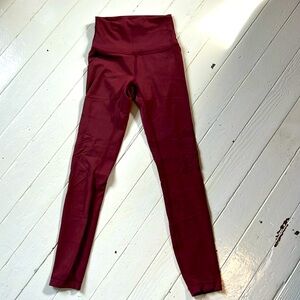 Lululemon leggings brick red. Size 2. 25” length.